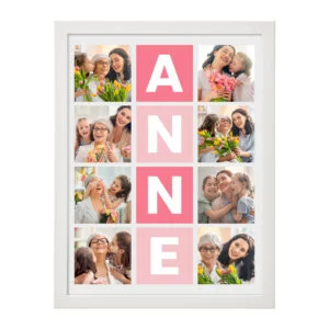 8 Fotoğraflı Özel Tasarım Beyaz Anne Çerçeve